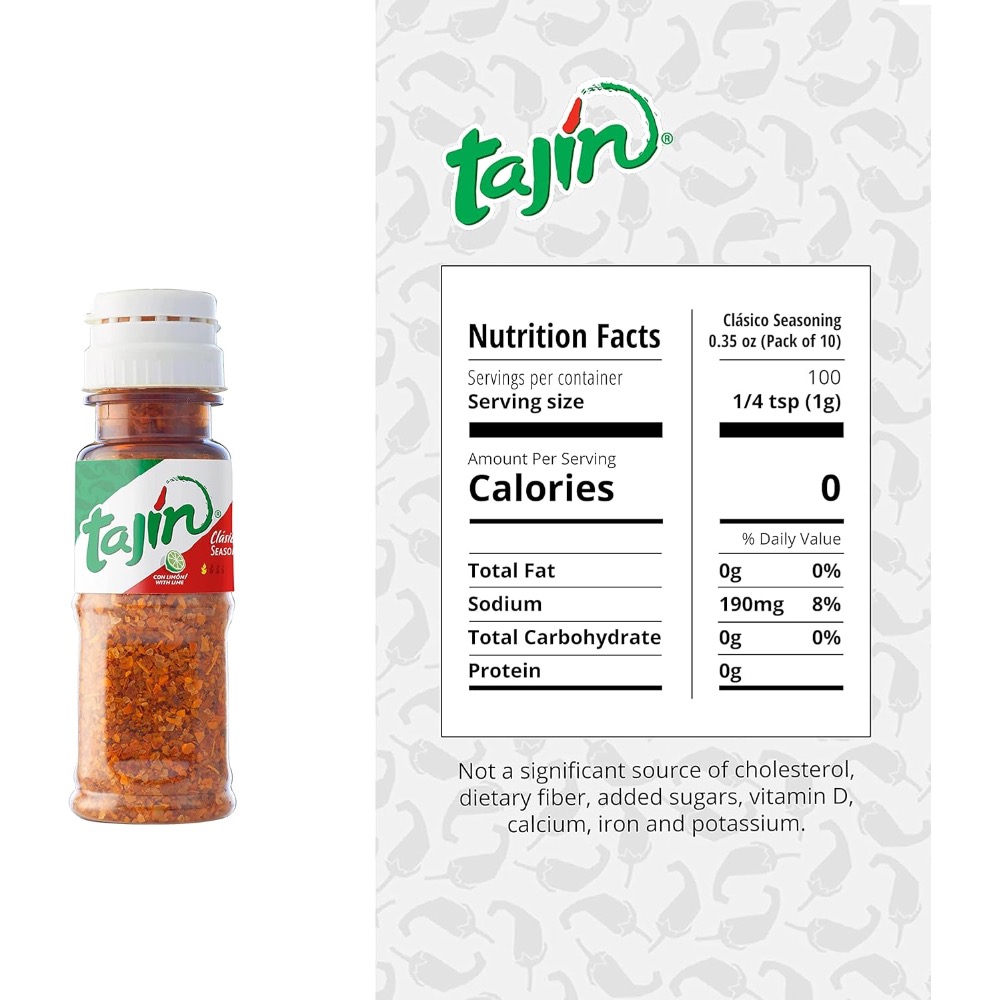 Tajín Chilli & Lime Classic Seasoning Mini Bottle 10x10g (Pack of 10) - Image 5