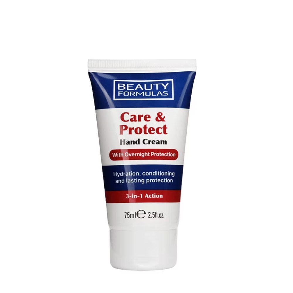 Beauty Formulas Care & Protect hand cream with overnight protection, 75 ml