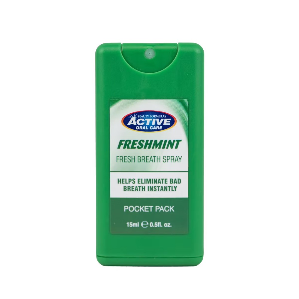 Green Beauty Formulas Active Freshmint fresh breath spray pocket pack, 15 ml
