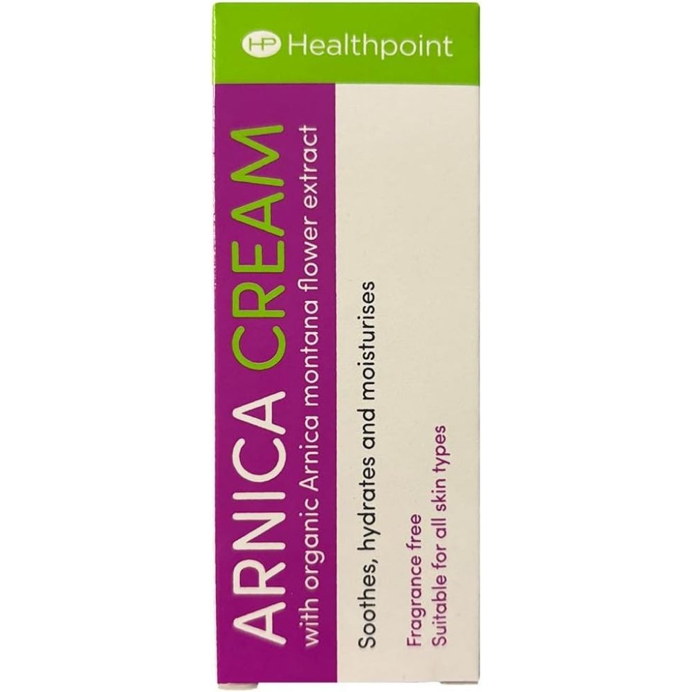 Healthpoint Arnica Cream with organic Arnica montana flower extract; fragrance-free and suitable for all skin types