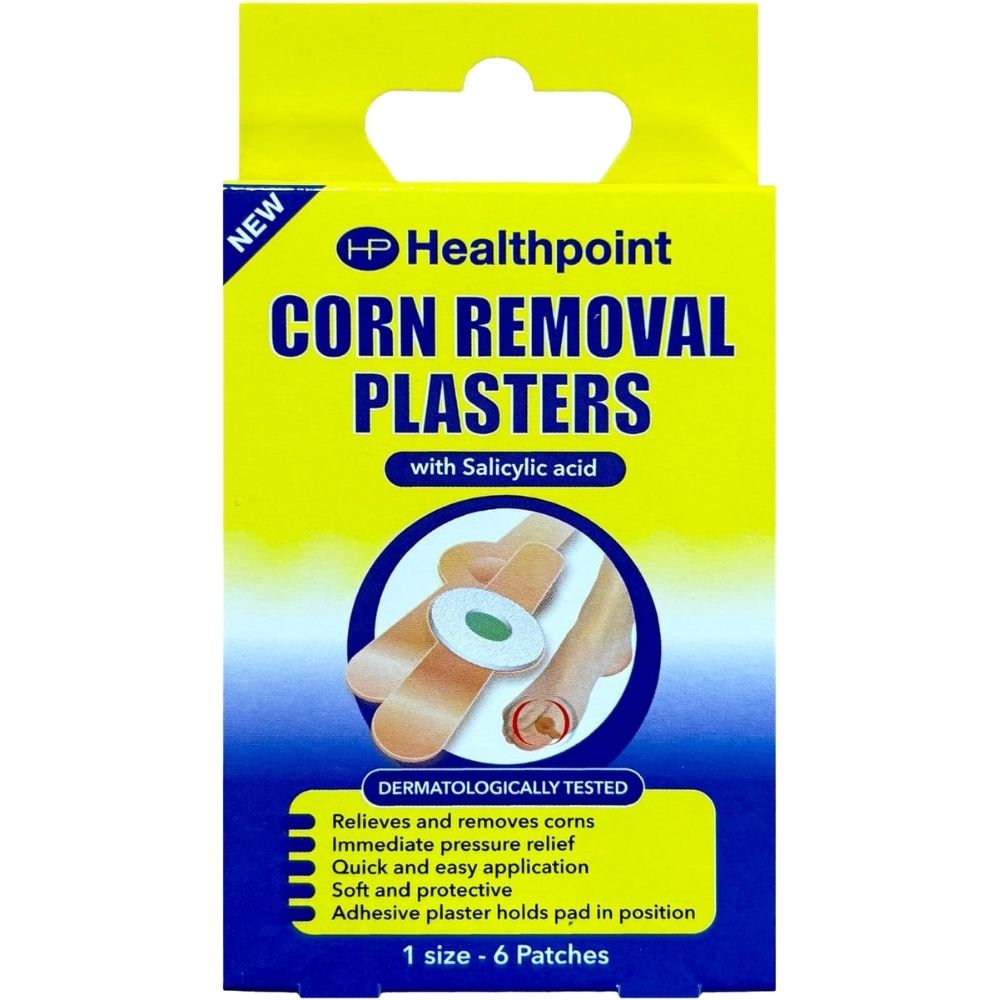 Healthpoint corn removal plasters with salicylic acid; one size, six patches