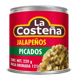 La Costeña chopped jalapeños, 220 g tin