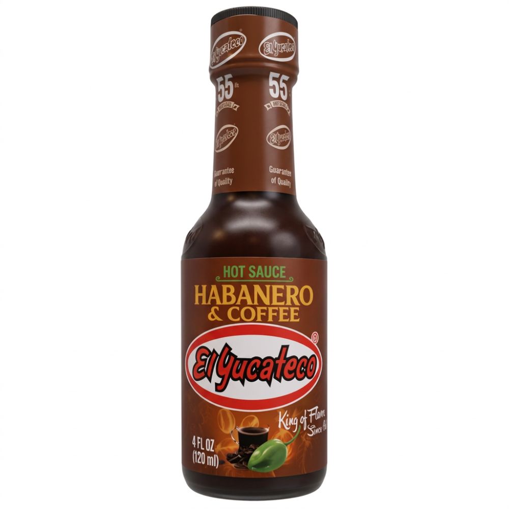 El Yucateco Habanero & Coffee hot sauce, 120 ml bottle